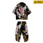 Koi Digital Printing Japanese Harajuku Kimono Robe Cloak Cropped Pants Set fcf00c66 4e21 4773 9084 f51392b7dba5 fine