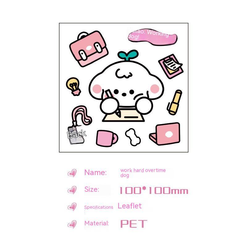 Cute Bear Clear Water Cup Stickers Children's Cartoon Korean Journal Material Mobile Phone Cup Decoration fcf9c385 37e6 403f 