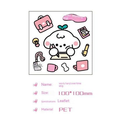 Cute Bear Clear Water Cup Stickers Children's Cartoon Korean Journal Material Mobile Phone Cup Decoration fcf9c385 37e6 403f 