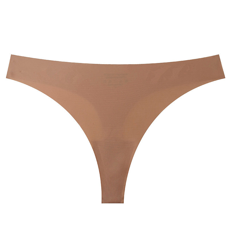 Women's Sports Seamless Thin Belt Ice Silk Low Waist Plus Size One-piece Briefs fd2ba7b1 9780 423e b72c d2334509cb2d