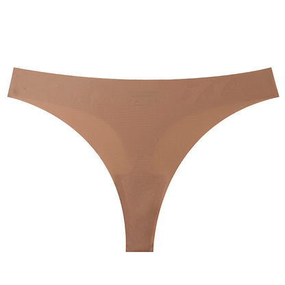 Women's Sports Seamless Thin Belt Ice Silk Low Waist Plus Size One-piece Briefs fd2ba7b1 9780 423e b72c d2334509cb2d