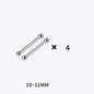 S999 Pure Silver Stud Earrings 4 Pairs Set Of Double-ended fd3029bf 4eef 4a0e ac8b cee3e64ab970