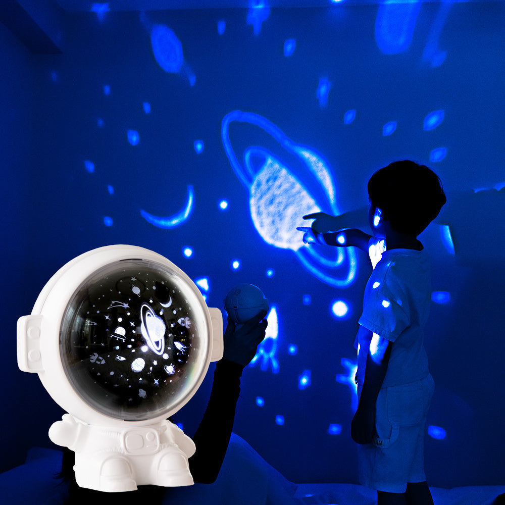 Galaxy Star Projector Starry Sky Night Light Astronaut Lamp Room Decr Gift Child Kids Baby Christmas Spaceman Projection fd43