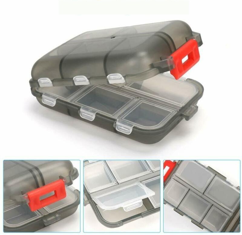 Travel Pill Organizer 10 Grid  Moisture Proof Pills Box For Pocket Purse Daily Pill Case Portable Medicine Vitamin Holder Con