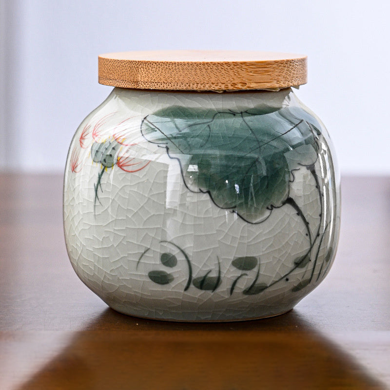 Hand Drawn Ge Kiln Tea Jar fd55144e cd04 46c5 94b8 956713a8816b