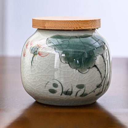 Hand Drawn Ge Kiln Tea Jar fd55144e cd04 46c5 94b8 956713a8816b