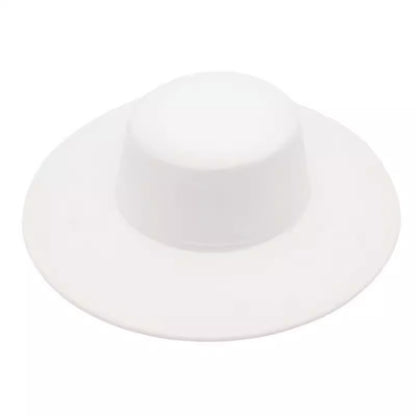 Flat Top Woolen Hat Big Brim Fedora Hat Hepburn Style fd61654e b632 46d0 9f6f 76df746d7693
