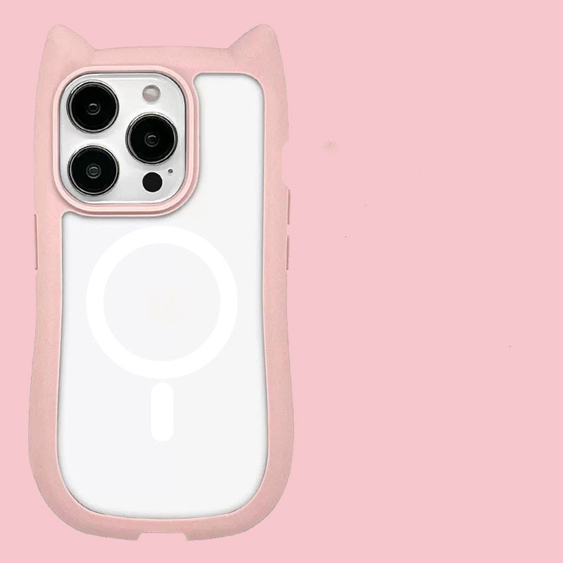 3D Cat Ear Acrylic Magnetic Phone Case - HD Wireless Product #3