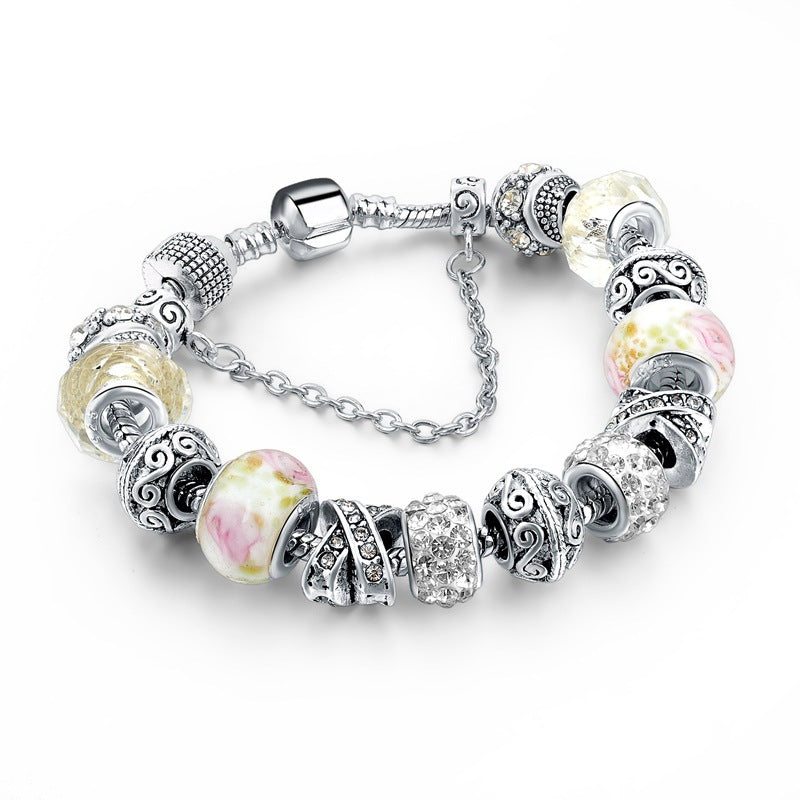 Colored Glazing Bead Bracelet Fashion Crystal 5 Colors fd9aec0e 7c96 49c9 906c 77c2e7b6d69f