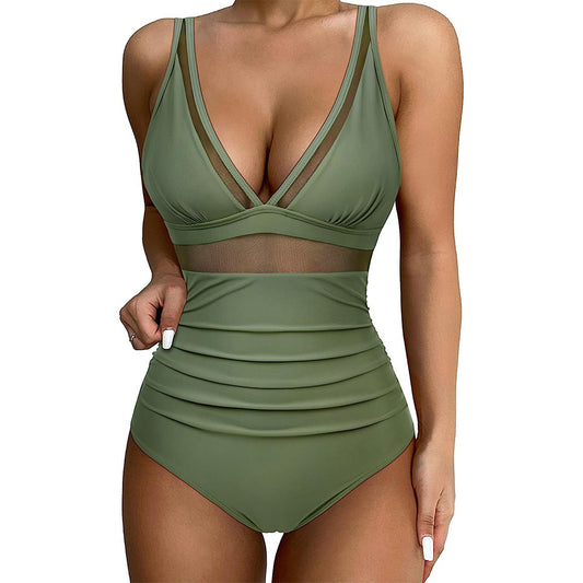 Women's High Waist One-piece Swimsuit fda6ab26 d591 4ee1 bcaf b43992b4b3c7