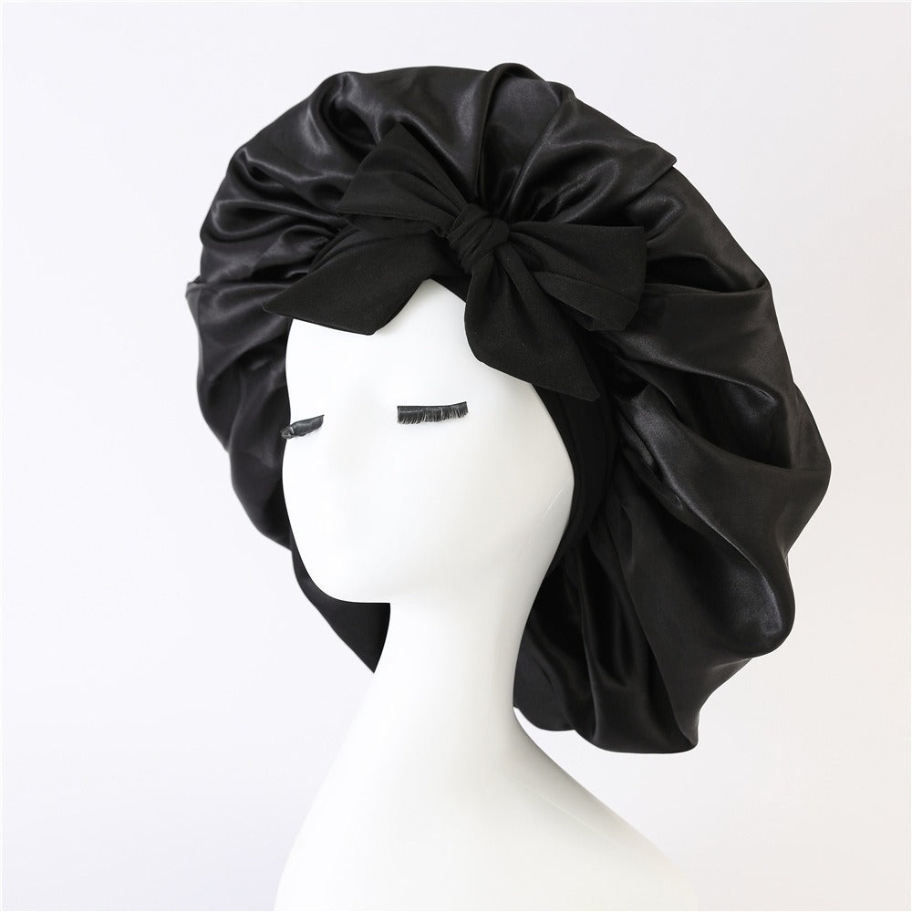 Satin Ribbon Round Bow Elastic Nightcap fdc2e422 3339 4090 a987 0e77d94a947e