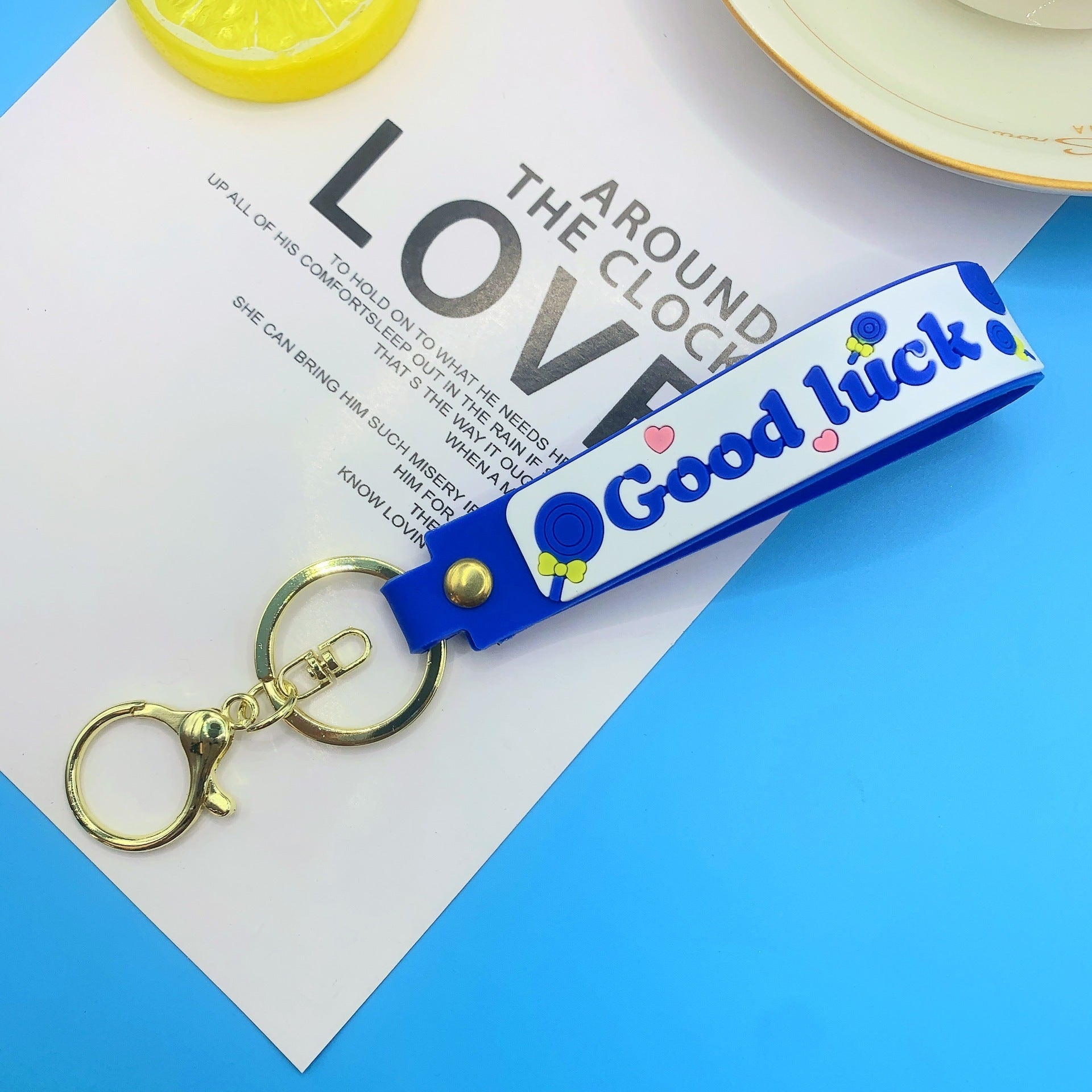 Lollipop Rainbow-colored Belt Hand Strap Keychain fdc8d477 5783 4ef4 a61b c501dcec0815
