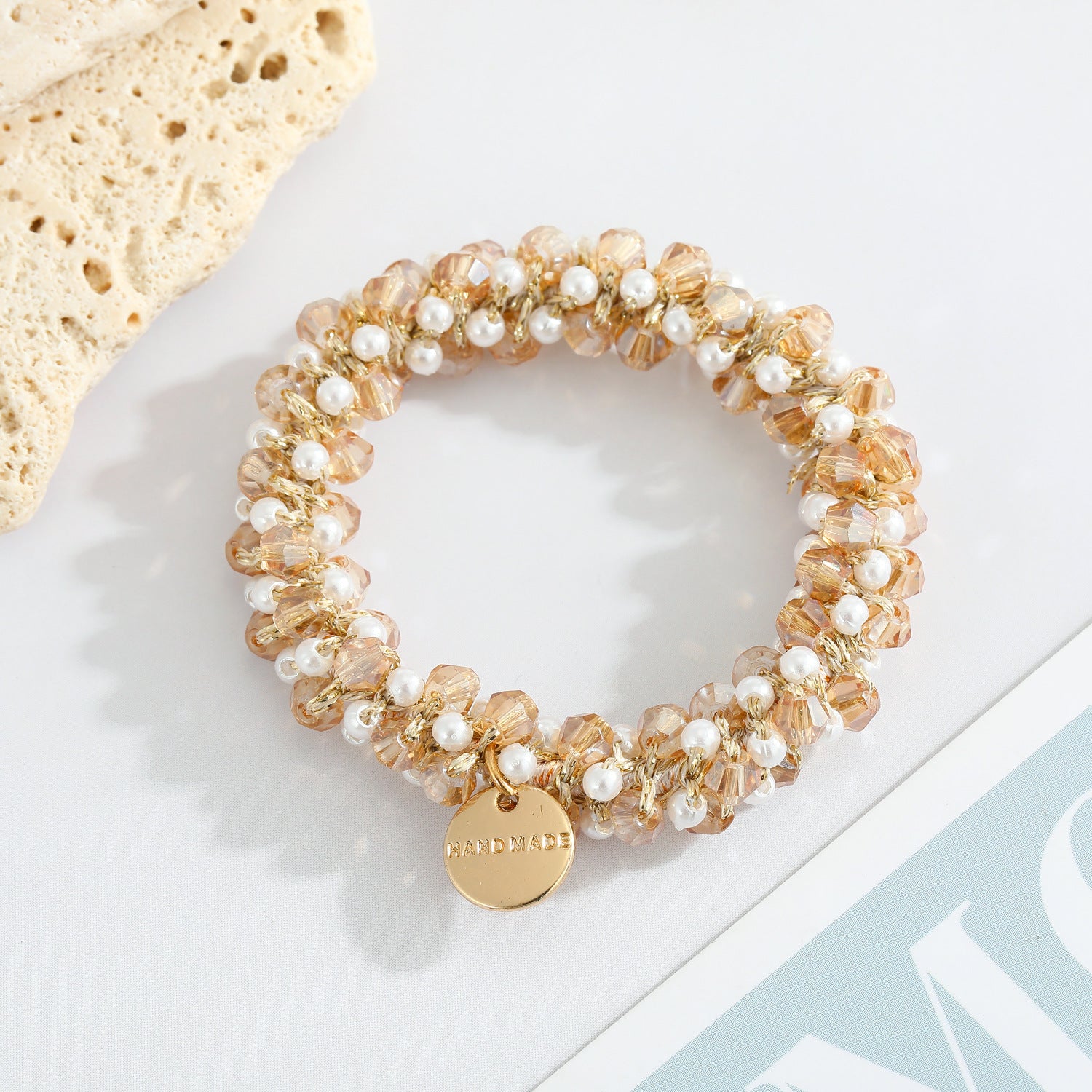 Multicolor Crystal Pearl Hair Ring Simple Girl Tieshair Bands Ins fdd338fa ec92 4111 98d4 3948df4dbef8