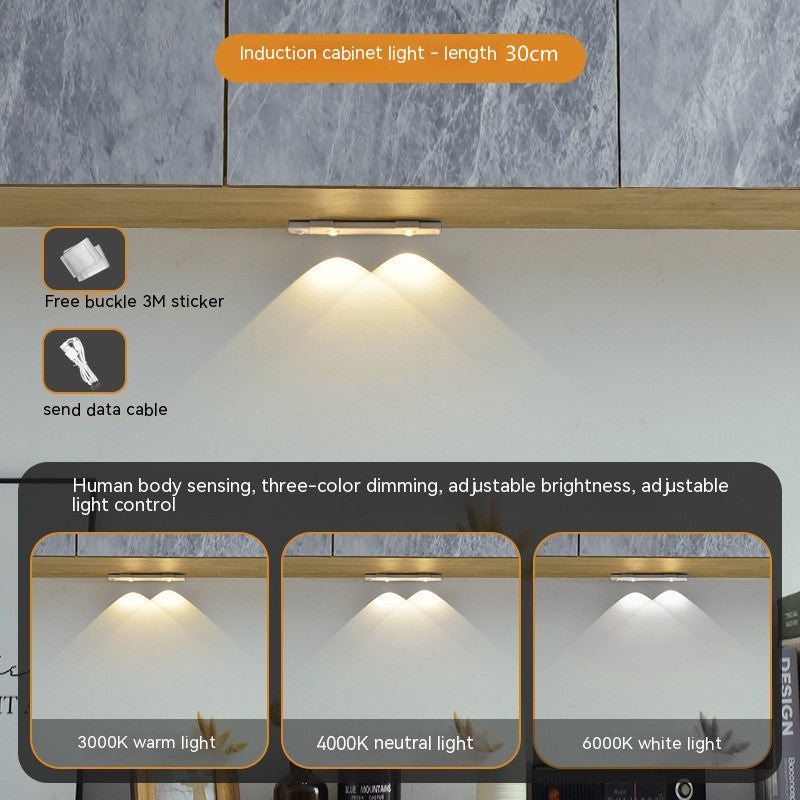 Ultra-thin Human Body Induction Smart Cat's Eye Hill Rechargeable Self-adhesive Wardrobe Light Belt fdfca709 917e 45c2 9b03 d