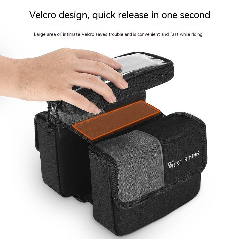 Bilateral Tube Touch Screen Saddle Bag fdff2f27 fd3e 484f a214 f36d827236eb
