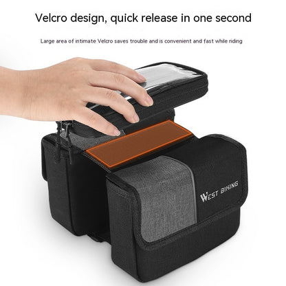 Bilateral Tube Touch Screen Saddle Bag fdff2f27 fd3e 484f a214 f36d827236eb