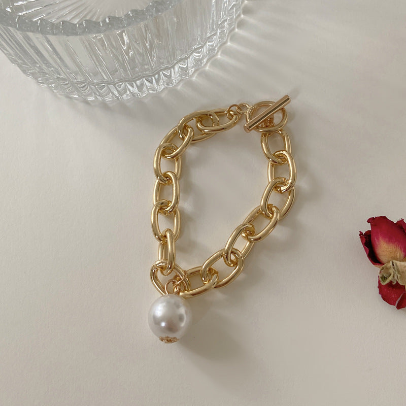 Large Pearl Pendant Bracelet Simple Punk fe0a6b8e 0a30 4749 bacc 718683c288f0