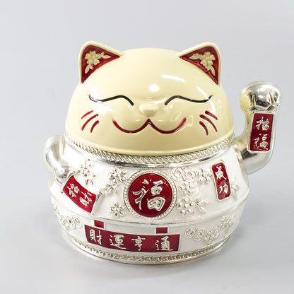 Lucky Cat Ashtray Creativity Personality Trendy Home Living Room With Cover Anti-fly Ash Uxury High-end Simple Ashtray - 图片 11
