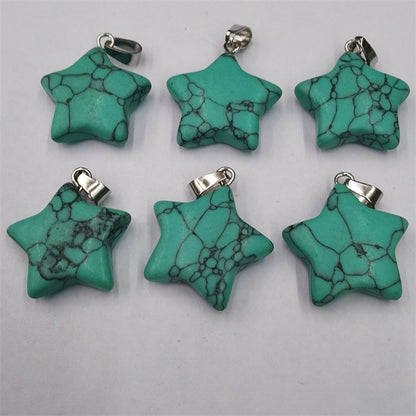 Natural Stone Crystal Agate Shuangbu Face Five-pointed Star Pendant fe0e86c1 ae04 4887 8ae5 3cd6b9f14a0b fine