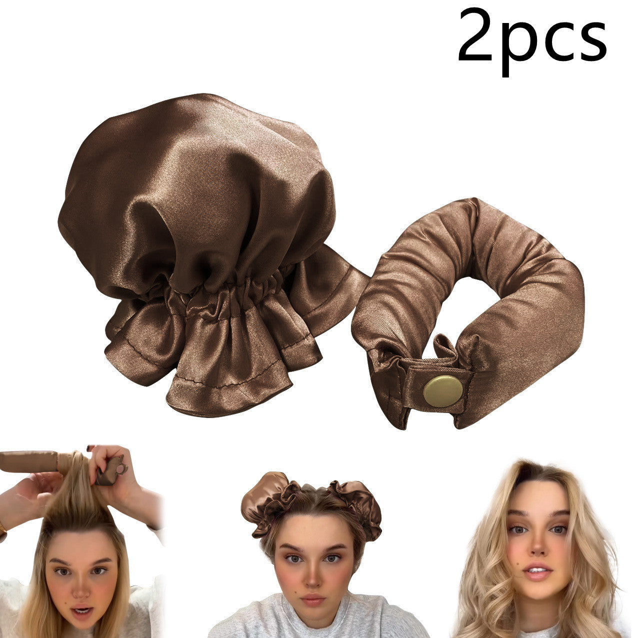 New Heatless Curl Stick With Cloth Cover Cute Ball Head Hair Curler Headband Hair Rollers Wave Form Curling Rod Hair Style To