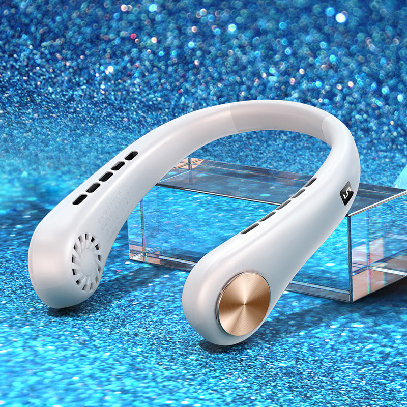 New Mini Neck Fan Portable Bladeless Hanging Neck Rechargeable Air Cooler Mini Summer Sports Fans fe450df0 ccf6 459f b581 424
