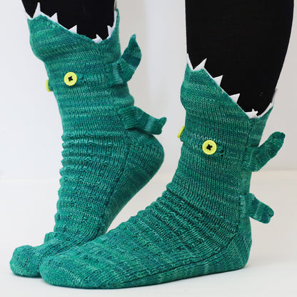 Funny Shark Chameleon Cartoon Socks fe568762 2b17 4b4d 8ccf a3e164765ad3
