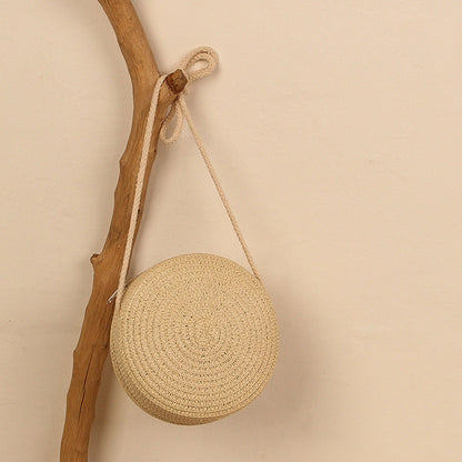 Solid Color Straw Phone Bag For Women fe79ab81 eb37 44a5 b1ed 2e182c49a9a6