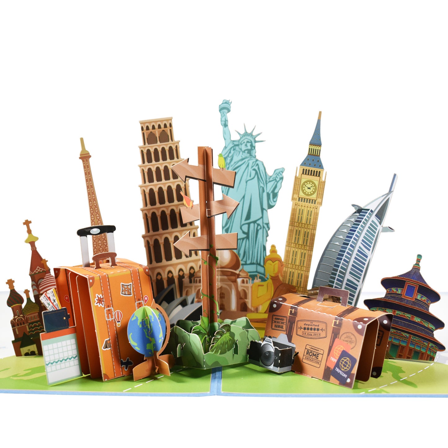 3D Three-dimensional Travel Card Handmade Card Paper Carving - HD Wireless Product #2