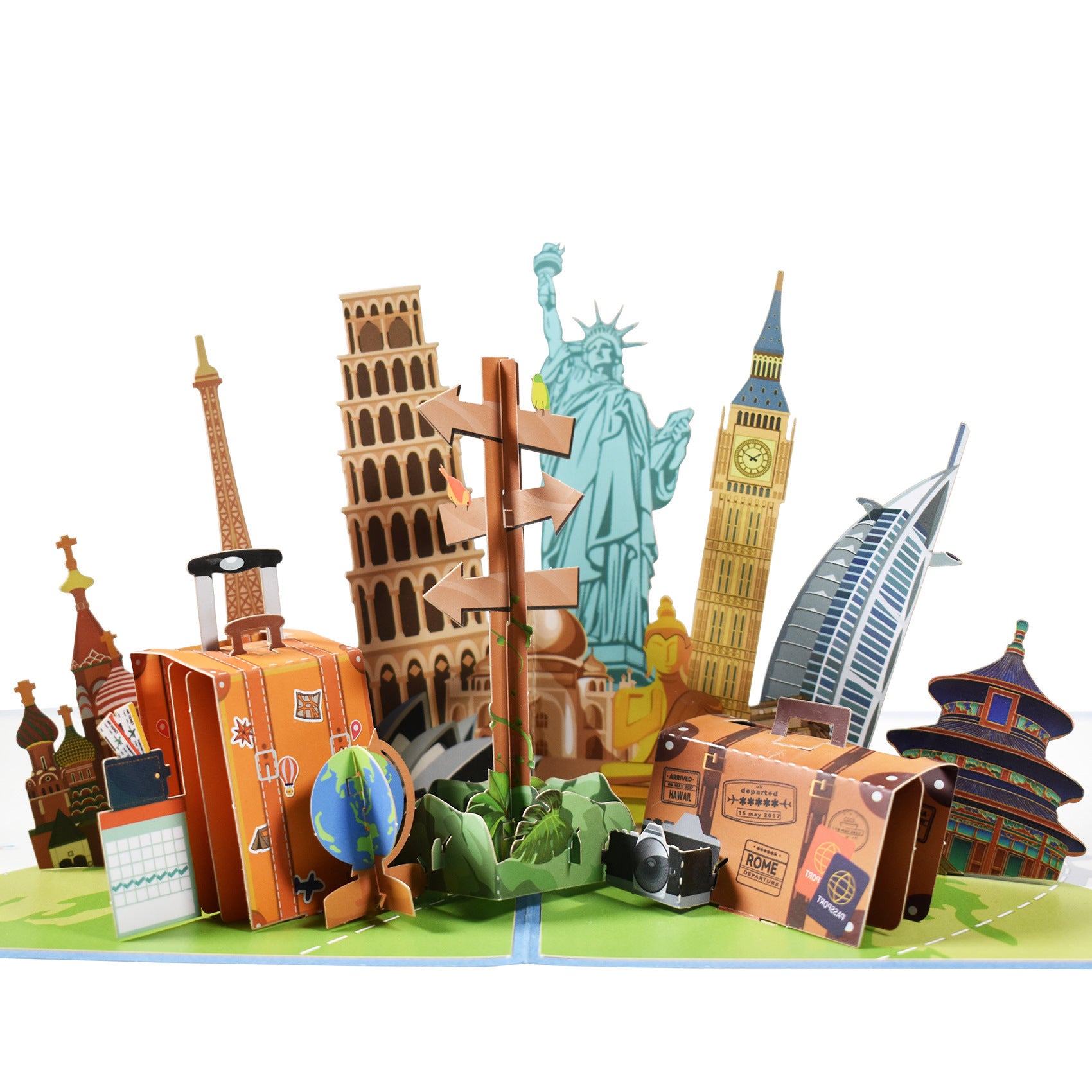 3D Three-dimensional Travel Card Handmade Card Paper Carving - HD Wireless Product #2