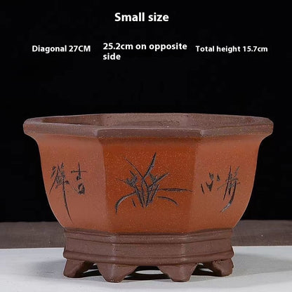 Purple Sand Flowerpot Breathable Bonsai Pot Orchid Pots Banyan Potted Green Radish fe91523a b7b6 428b 8d77 dfea0c46c592