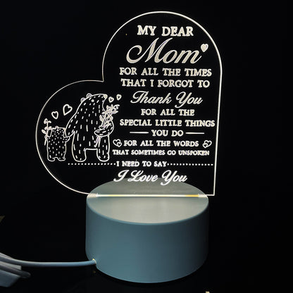 Creative 3D Night Heart Shaped Blessing Language USB Small Table Lamp fe96f738 44f7 4079 aba8 fc4678ac6580