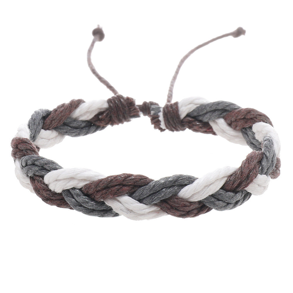 Simple Artistic Style Cotton String Hand Woven Hand Rope Bracelet feaae52a 6595 4e20 9d10 d0ce41fe4b33