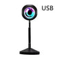 Upgrade Rainbow Sunset Projector Lamp Atmosphere Light Home Coffee Shop Background Wall Decoration Remote Control Sunset Lamp