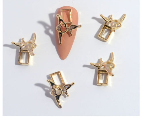 Nail Ornament Zircon Flower Tassel Chain fec8b28a 09c3 43c4 b177 186105cae53a