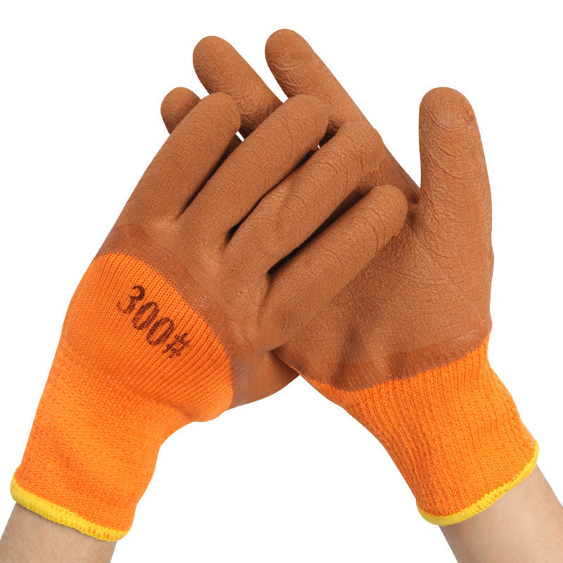 Warm-keeping And Cold-proof Extra Thick Fluffy Loop Foam Dipping Gloves fec9f31c d6de 4441 b202 03834796428e