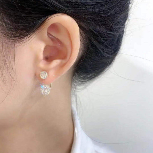 Super Full Inlaid Zircon Mesh Earrings Fashionable Temperament fecd7458 cd69 4cd9 bf63 1b5b2a399276