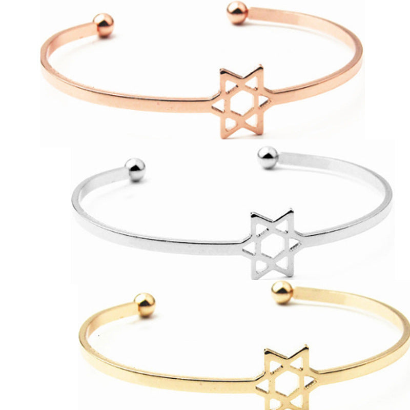 Women's Six-pointed Star Hollow Fashion Bracelet fede8ae8 ac3a 492c a922 e4f6d3aa7845