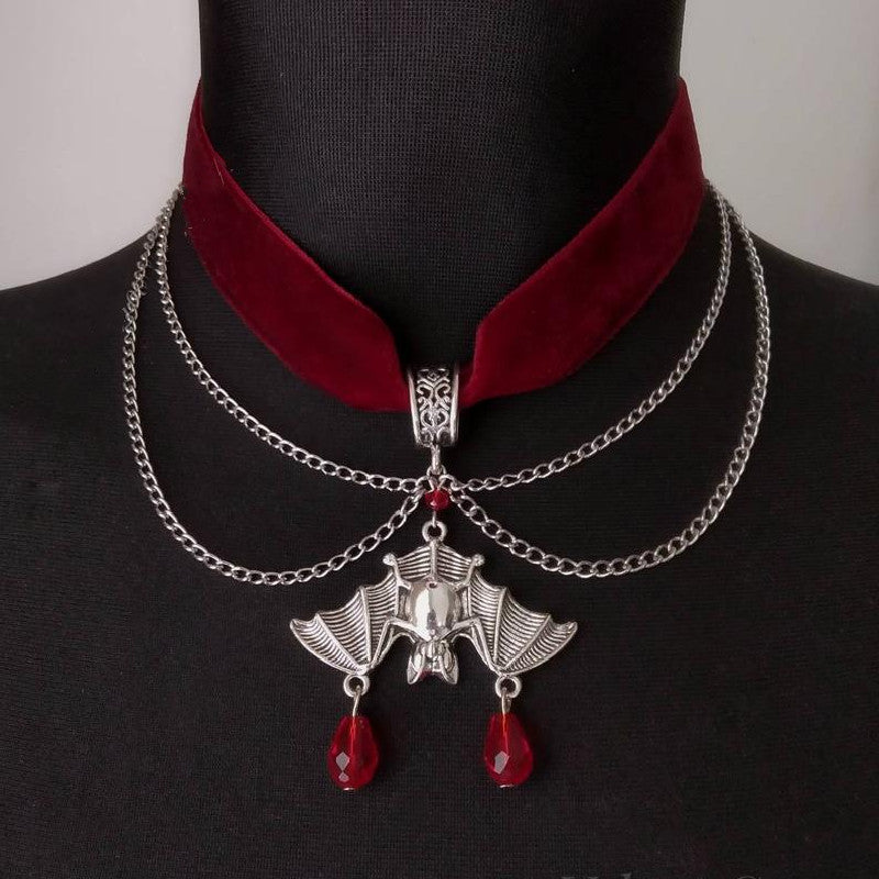 Red Velvet Necklace Clavicle Chain Bat Beads fee8f8c0 439a 433a aa0d 9d83cd6e8c7b