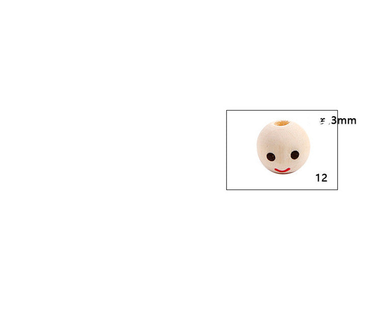 DIY Children's Log Color Smile Doll Head Beaded Accessories fefd3818 42ec 4944 b893 4e2e25dd6c4a