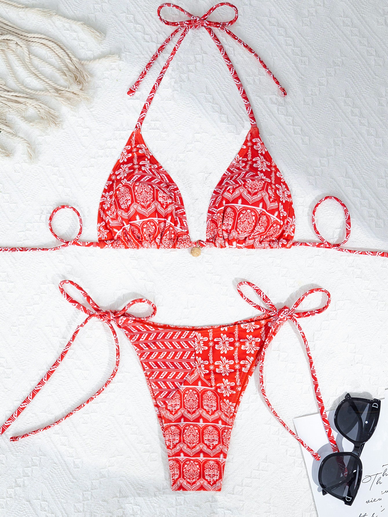Split Bikini Printing Stitching Bandage Swimsuit feff1ca5 86db 4ef0 b39a f86fdd787b77