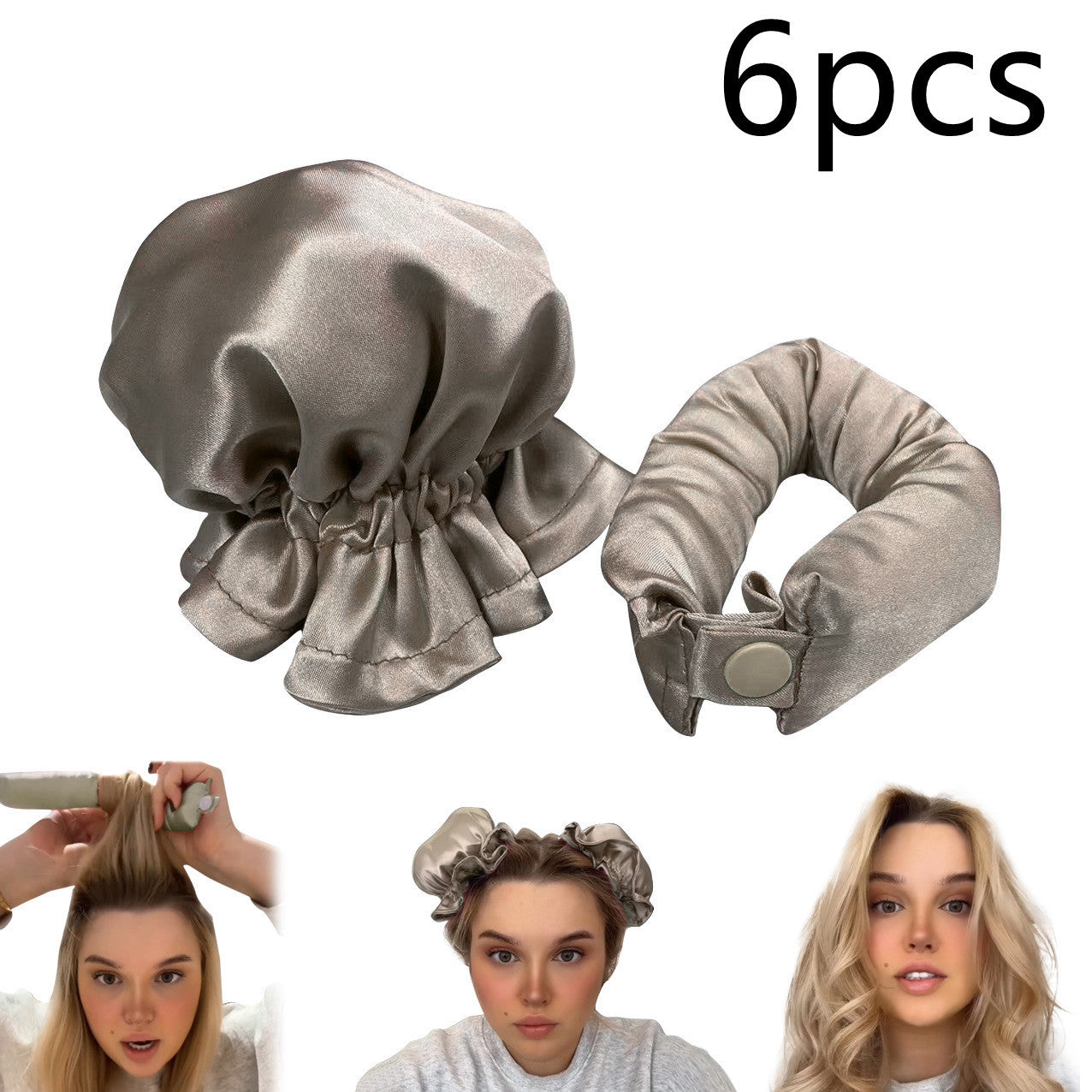 New Heatless Curl Stick With Cloth Cover Cute Ball Head Hair Curler Headband Hair Rollers Wave Form Curling Rod Hair Style To