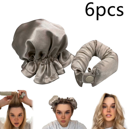 New Heatless Curl Stick With Cloth Cover Cute Ball Head Hair Curler Headband Hair Rollers Wave Form Curling Rod Hair Style To