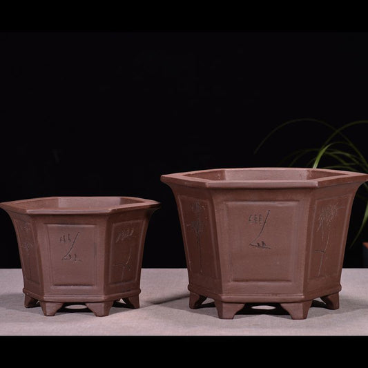 Purple Sand Flowerpot Breathable Bonsai Pot Orchid Pots Banyan Potted Green Radish ff101749 ce68 4b6f 9a2c 2f1f69b1806e