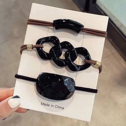 Milk Tea Color Nine-piece Set Hairband For Tying Up Hair Simple Cold Style Temperament ff14f4f1 030b 41b3 ab8c 4ba73233acae