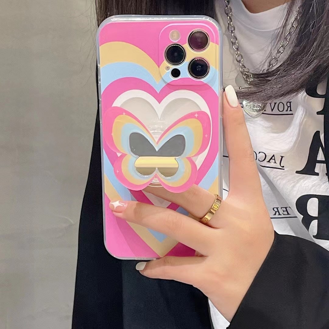 Color Butterfly Stand Silicone Phone Case ff2ca1e4 9715 4ea0 8798 680e78bc40b8