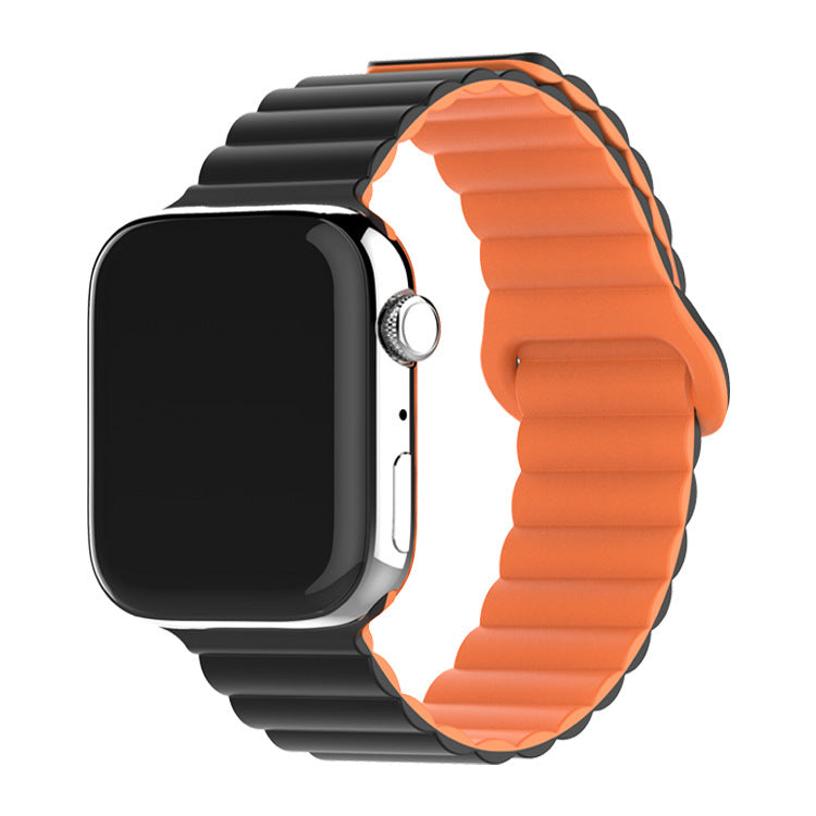 Two-color Silicone Magnetic Back Ring Buckle Watch Band ff4d0a8c 1186 4ff1 a18f bf53a813a548