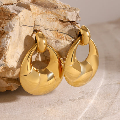 Stainless Steel Exaggerated Titanium Earrings