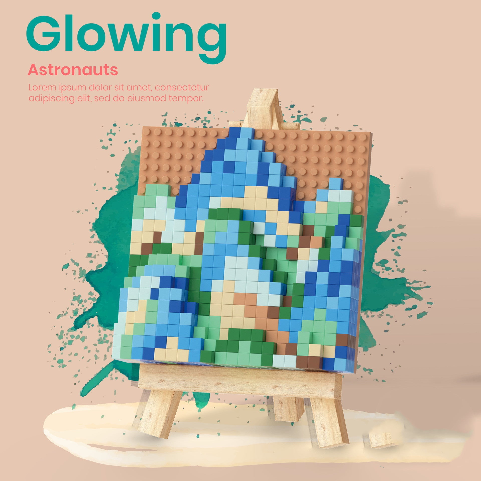 Building Blocks Ornaments Small Particles Starry Sky Oil Painting Board Adult Assembled Toy Art Ornaments ff55d144 2efb 4106 
