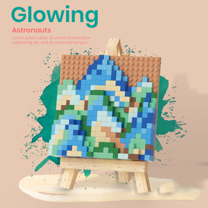 Building Blocks Ornaments Small Particles Starry Sky Oil Painting Board Adult Assembled Toy Art Ornaments ff55d144 2efb 4106 