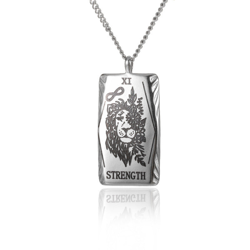 New Personalized Simple Stainless Steel Square Card Necklace ff7a7b32 650d 4d3a 9743 3bf9e8bdb4fb